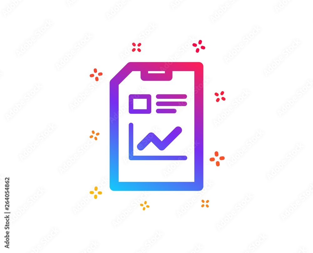 Report Document icon. Analysis and Statistics File sign. Paper page concept symbol. Dynamic shapes. Gradient design report document icon. Classic style. Vector Report Document icon. Analysis and Statistics File sign. Paper page concept symbol. Dynamic shapes. Gradient design report document icon. Classic style. Vector
