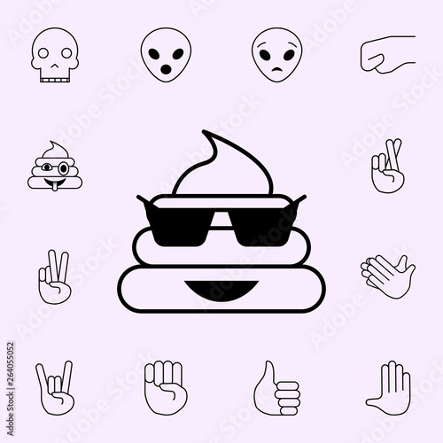 cool shit icon. Emoji icons universal set for web and mobile