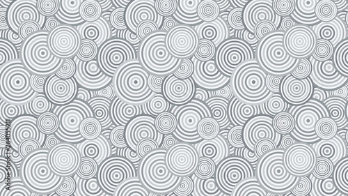 Grey Overlapping Concentric Circles Pattern Background Illustrator