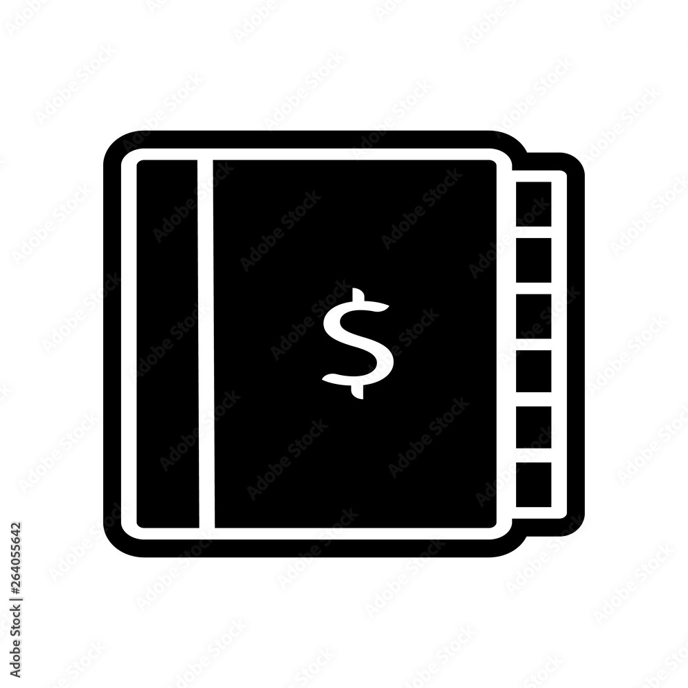 Ledger & Dollar icon. Element of Finance for mobile concept and web apps icon. Glyph, flat icon for website design and development, app development Ledger & Dollar icon. Element of Finance for mobile concept and web apps icon. Glyph, flat icon for website design and development, app development