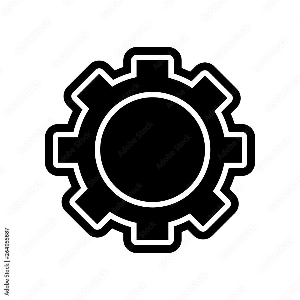 Gear icon. Element of Finance for mobile concept and web apps icon. Glyph, flat icon for website design and development, app development