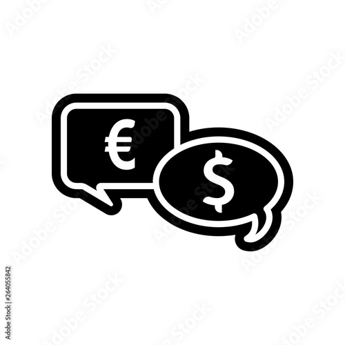 Vector Illustration of Euro & Dollar icon. Element of Finance for mobile concept and web apps icon. Glyph, flat icon for website design and development, app development