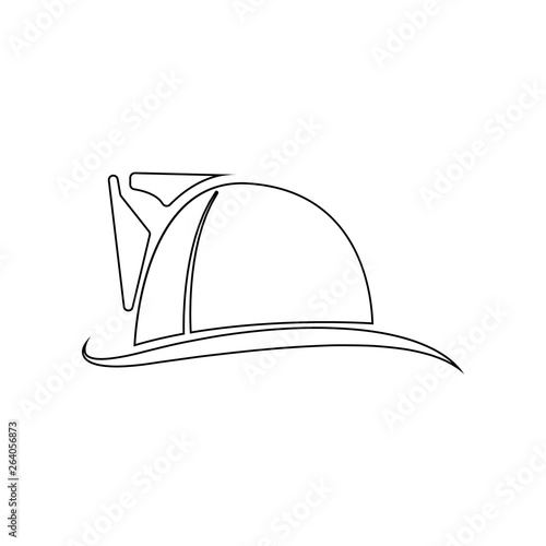 Fireman hat icon. Element of Fireman for mobile concept and web apps icon. Outline, thin line icon for website design and development, app development