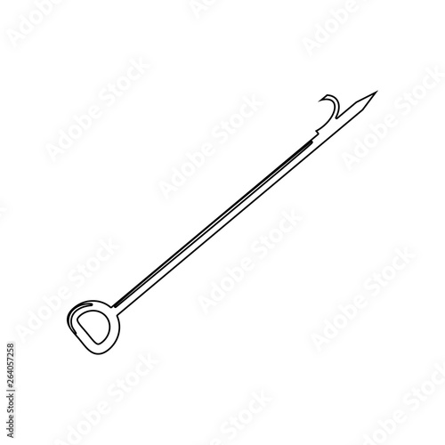Fire hook icon. Element of Fireman for mobile concept and web apps icon. Outline, thin line icon for website design and development, app development