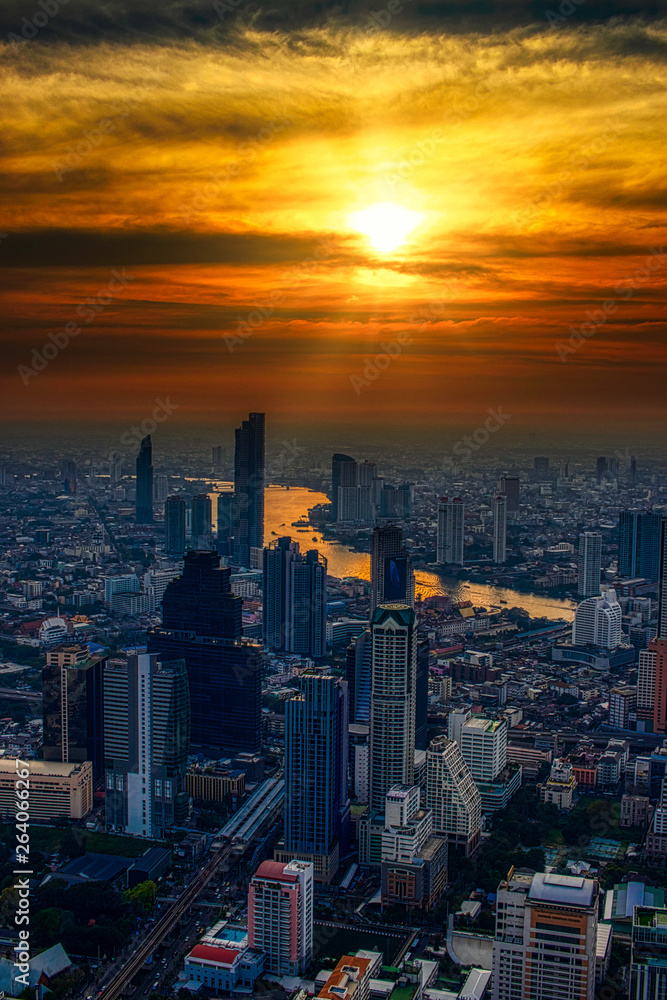 Magical Sundown over Bangkok