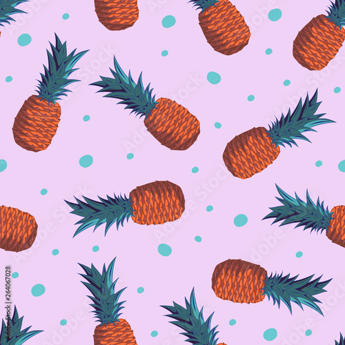 Hand drawn pineapple summer...