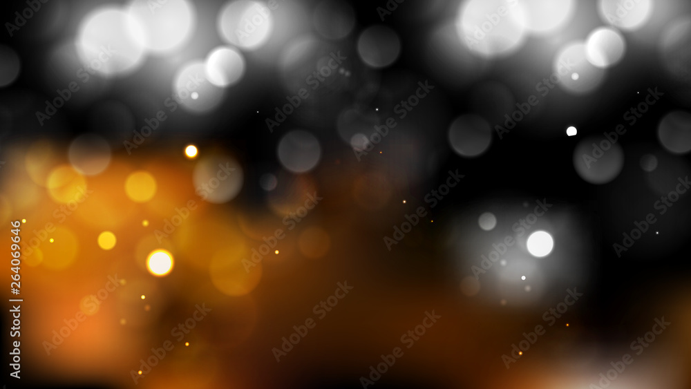 Fototapeta Abstract Orange and Black Blurred Lights Background