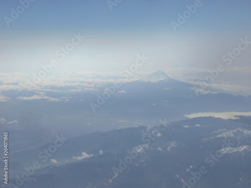 上空からみた富士山
