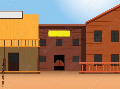 Western Background Vector Illustration