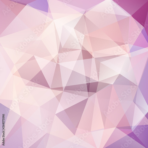 Abstract background consisting of pastel pink triangles. Geometric design for business presentations or web template banner flyer. Vector illustration