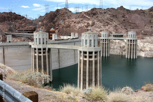 Photography The penstock towers of the Hoover Dam
