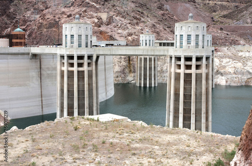Photography The penstock towers of the Hoover Dam