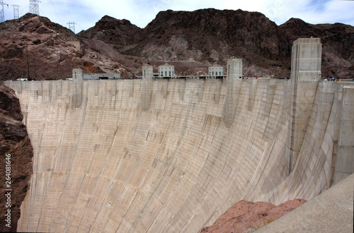 Photography The Hoover Dam just between Nevada and Arizona
