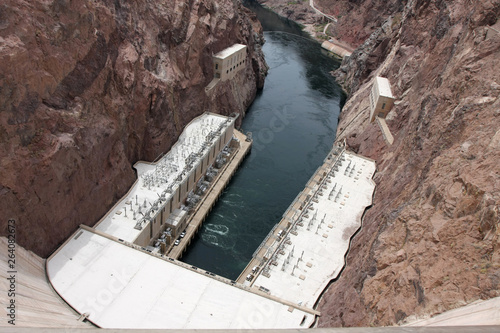 Photography Electric energy producing facilities of the Hoover Dam