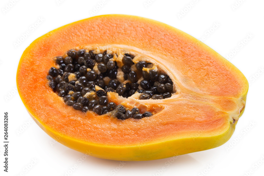 Fresh papaya on white background Fresh papaya on white background