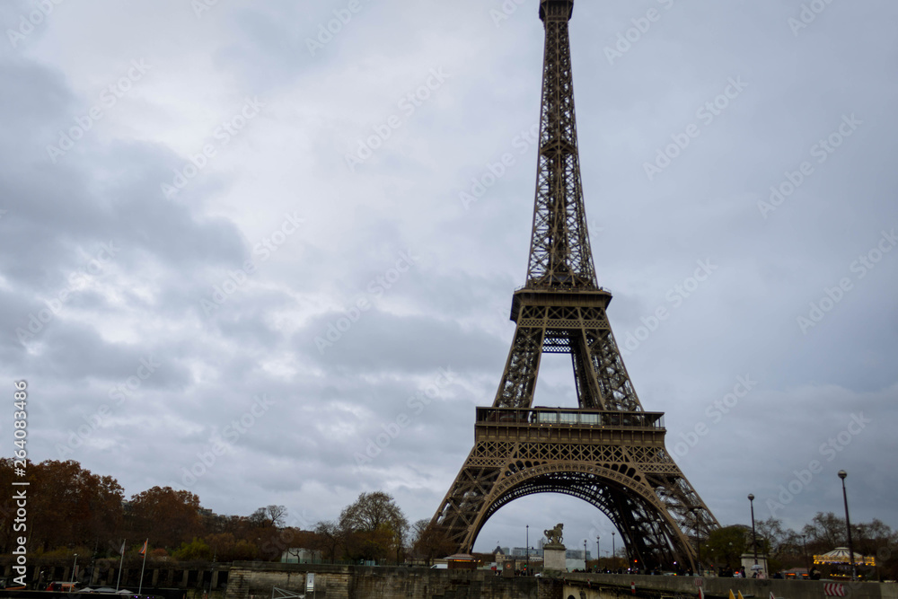 Eiffel tower with river view