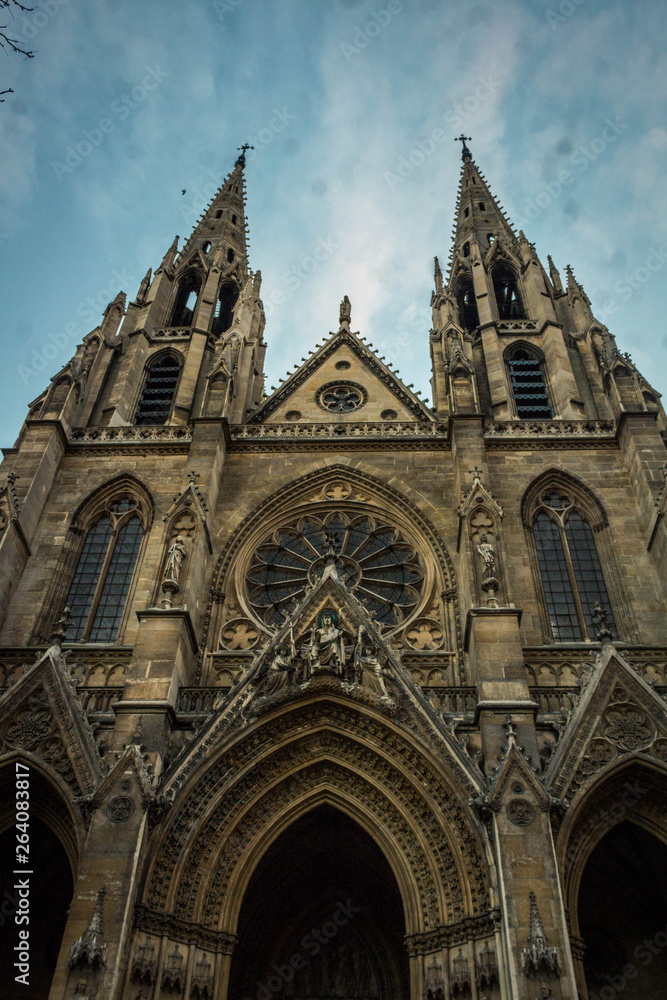 Paris church seen upwards