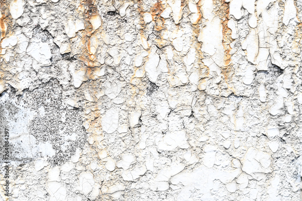 Obraz premium コンクリート壁の塗装の剥がれ