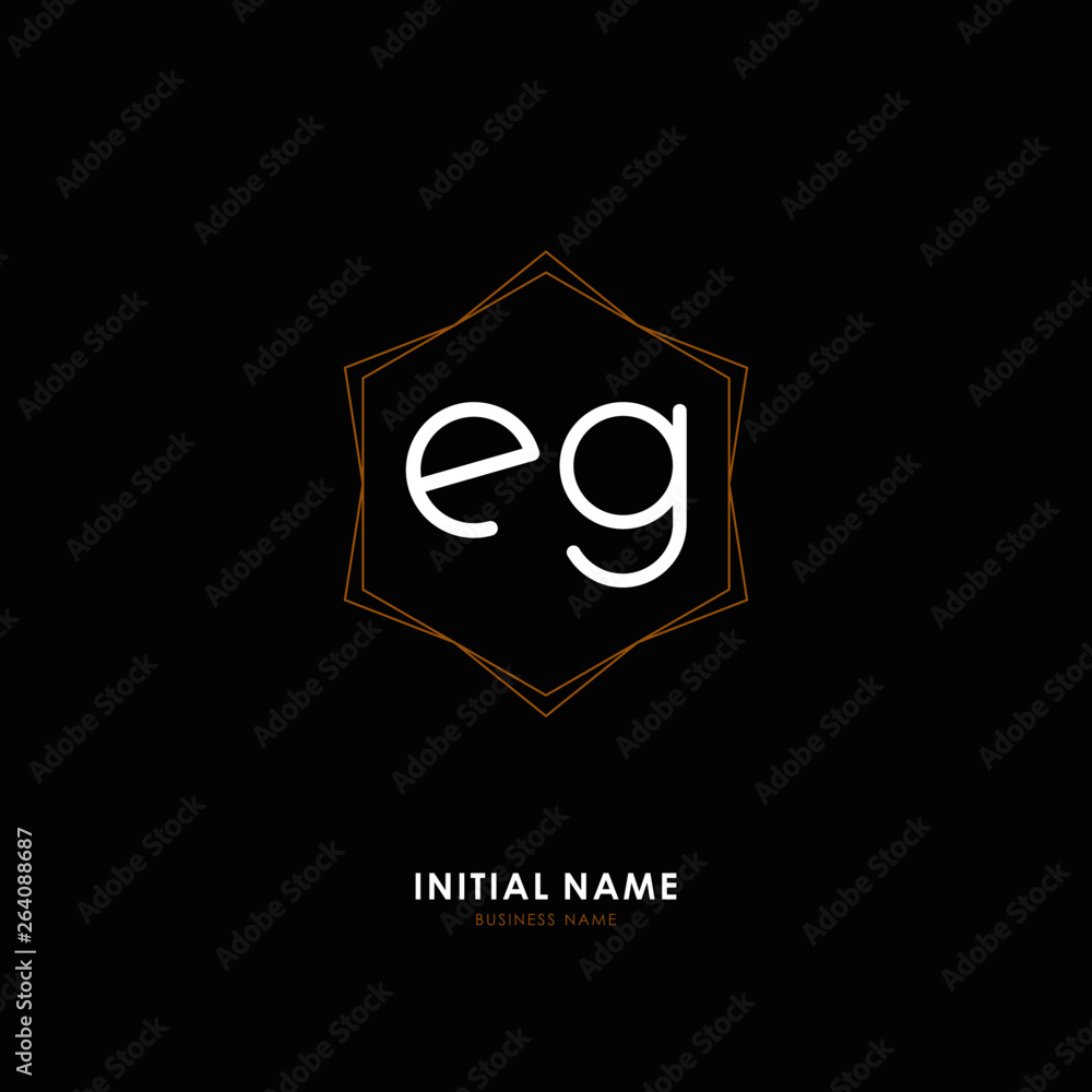 E G EG Initial logo letter with minimalist concept. Vector with scandinavian style logo.