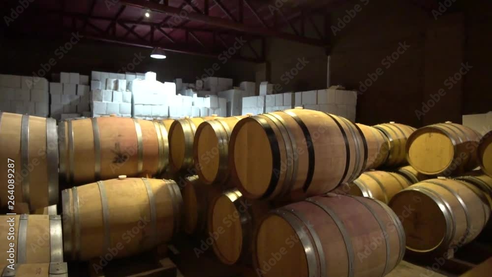 This is a winery where the barrels of wine are in their stage of aging This is a winery where the barrels of wine are in their stage of aging