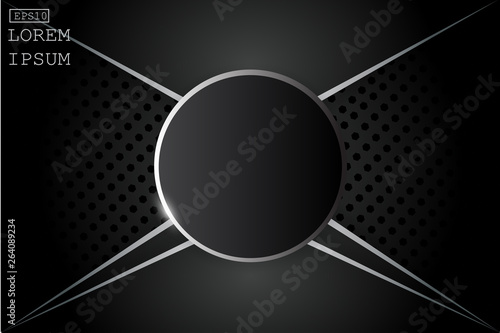 Luxury abstract dark background with Realistic shapes textured object
