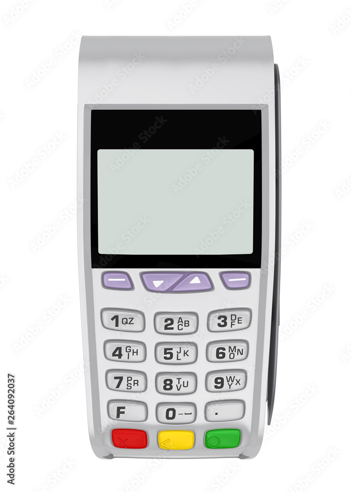 POS Terminal Credit Card Machine Isolated POS Terminal Credit Card Machine Isolated