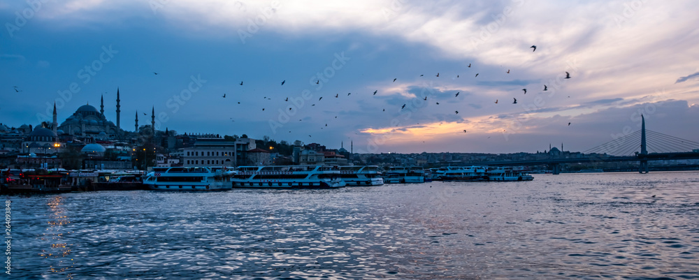 Bosporus Strait , The Black Sea , Sea of Marmara , Istanbul, Turkey