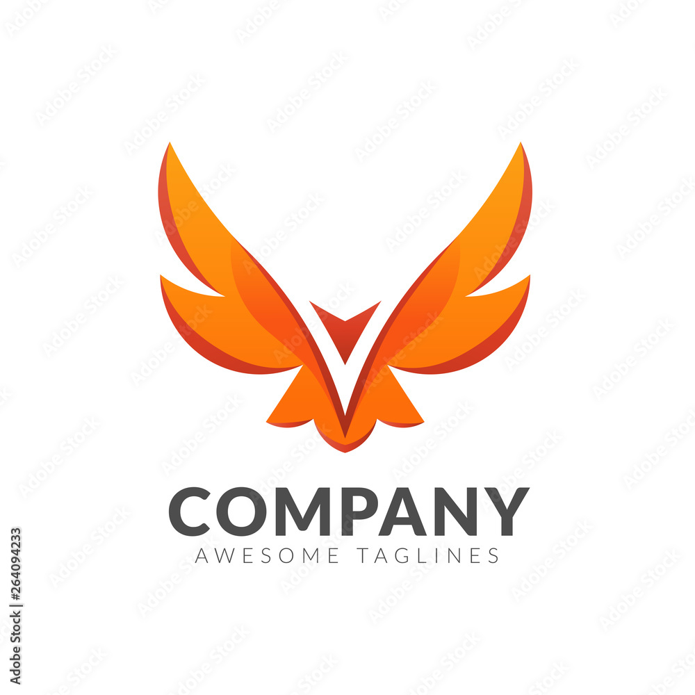 creative simple winged logo vector illustration creative simple winged logo vector illustration