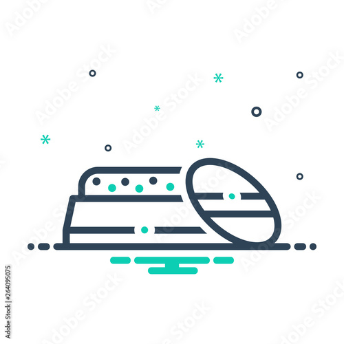 Mix line icon for powder 