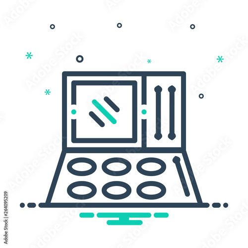 Mix line icon for eyeshadow  