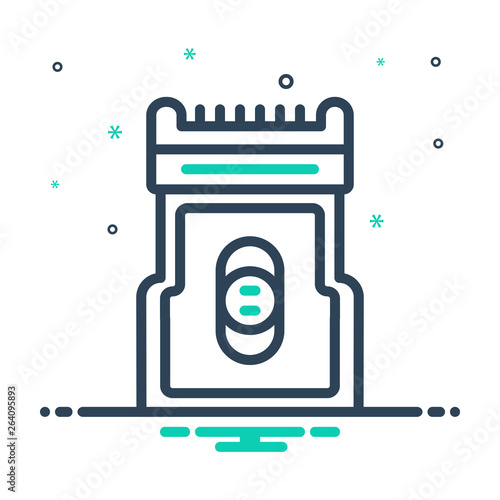 Mix line icon for epilation  