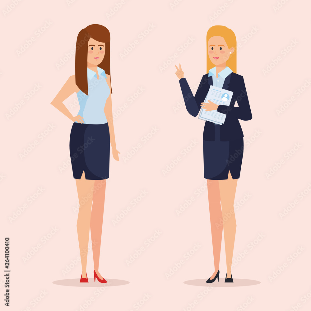 professional elegant businesswomen execuitve with documents professional elegant businesswomen execuitve with documents
