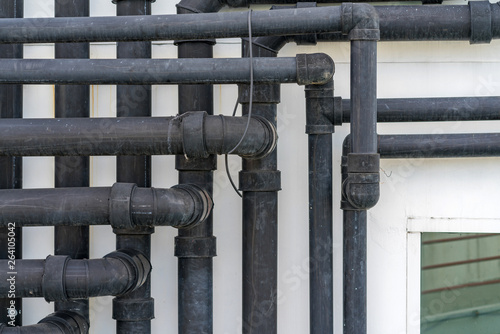 Pipes and faucet valves of gas heating system