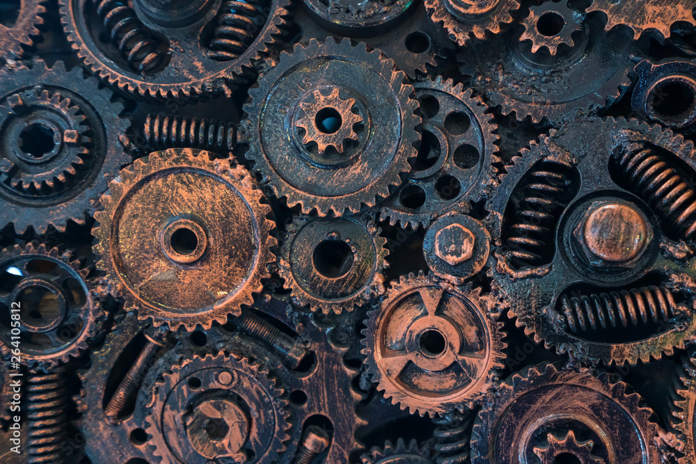 abstract metal for background by Mechanical ratchets bolts and nuts abstract metal for background by Mechanical ratchets bolts and nuts