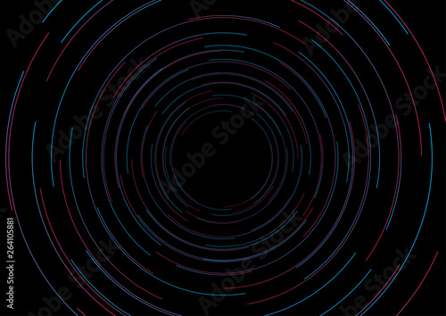 Dark circular lines abstract futuristic background