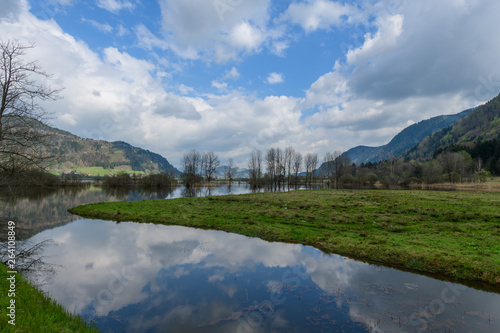 lake ossiacher see, carinthia, austria photo