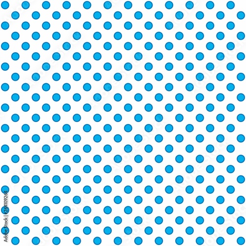 Seamless pattern - a large blue dot with a stroke on a white background. EPS Vector file suitable for filling any form.