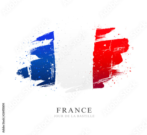 Flag of France. Independence Day. Bastille Day.