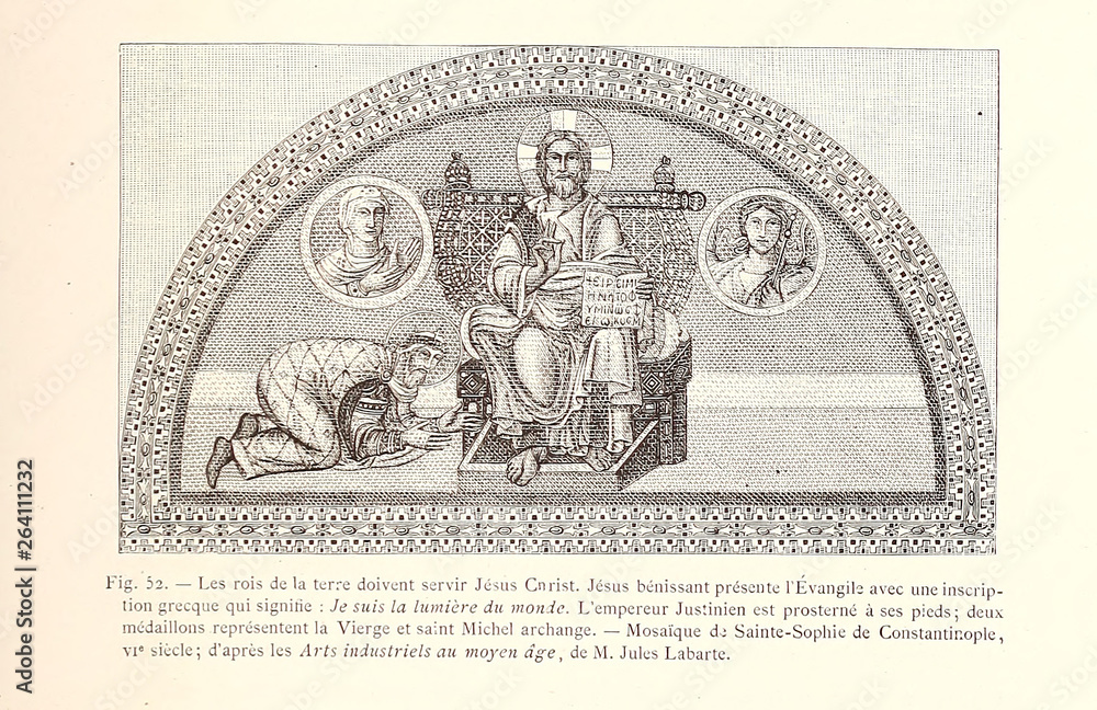 Fototapeta premium Christian illustration. Old image