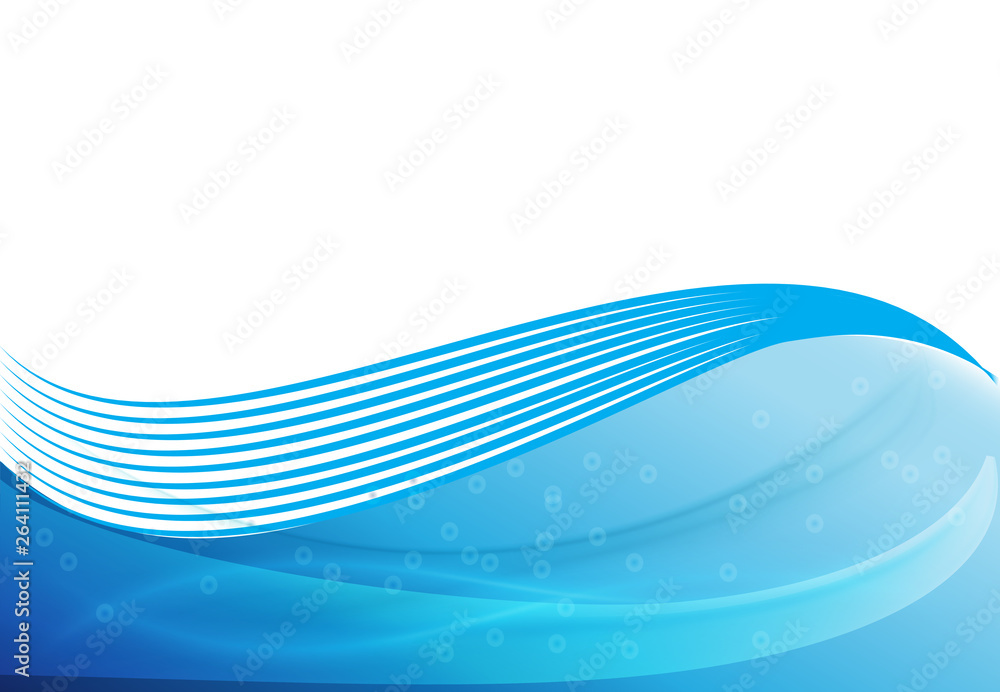Blue waves background template vector Blue waves background template vector