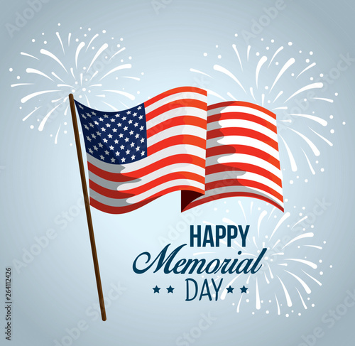 patriotic usa flag to memorial day