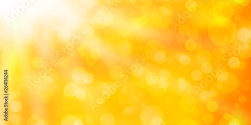 Orange abstract background with bokeh. Vector illustration