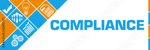 Compliance Business Symbols Orange Blue Left Triangles 