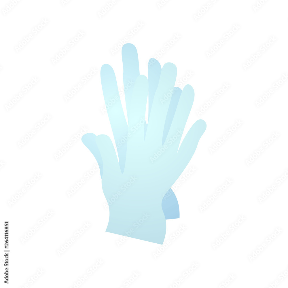 Rubber gloves of stomatologic center, tool of modern doctor Rubber gloves of stomatologic center, tool of modern doctor