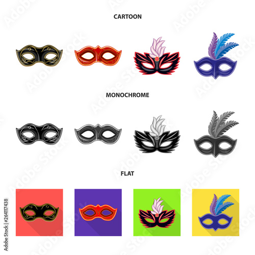 Vector design of luxury and celebration logo. Collection of luxury and hide  stock symbol for web.