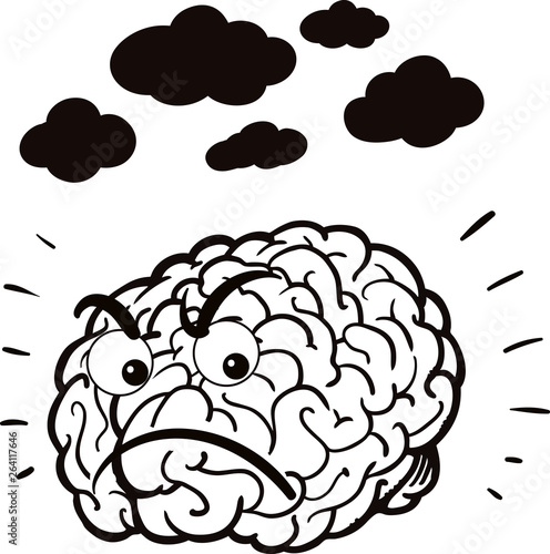 illustration of an angry brain
