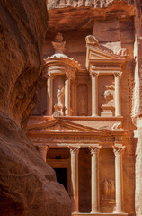Wandcirkels Bruin Schatkamer van Petra in Jordanië  © Rhombur
