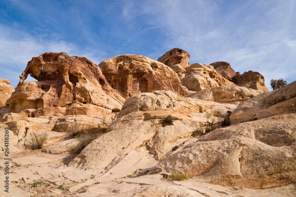Sandstein-Felsen in Petra, Jordanien