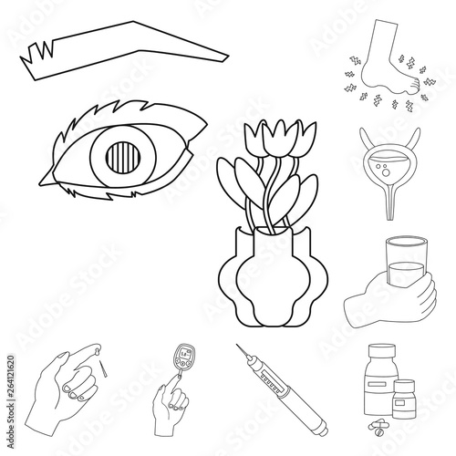 Vector design of mellitus and diabetes icon. Set of mellitus and diet stock vector illustration.