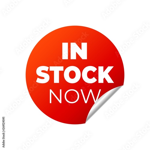 Red Vector Banner Sticker on white background.